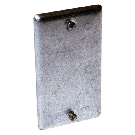 raco rectangle steel 1 gang box cover|1 gang metal electrical box cover.